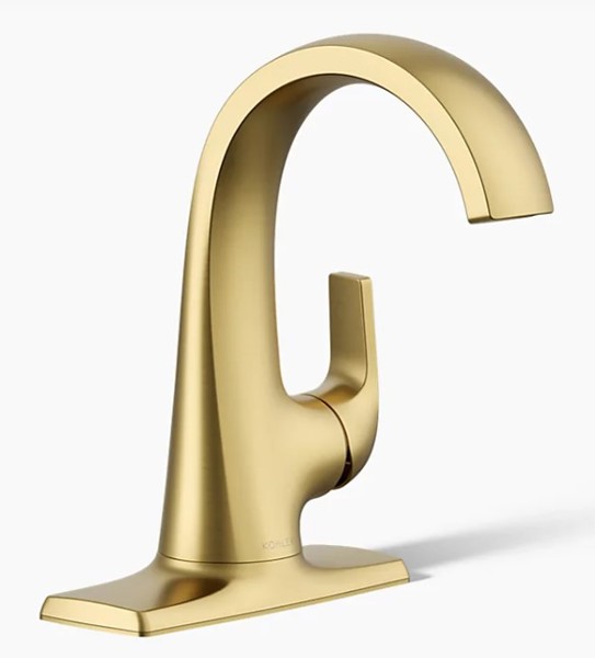 Kohler R30577-4D-2MB Single-Handle Bathroom Sink Faucet 1.2 GPM Brushed Moderne Brass