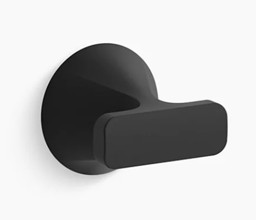 R26690-BL Robe Hook Cursiva Matte Black