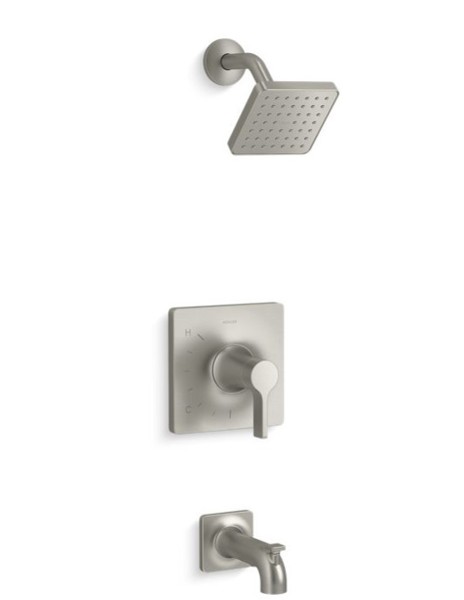 Kohler TS28127-4G-BN Trim Rite-Temp Bath and Shower Filler Brushed Nickel