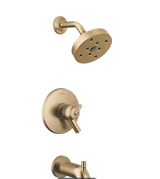Delta Faucet T17459-CZ Tub and Shower Trim Trinsic Monitor 17 Series H2Okinetic Champagne Bronze