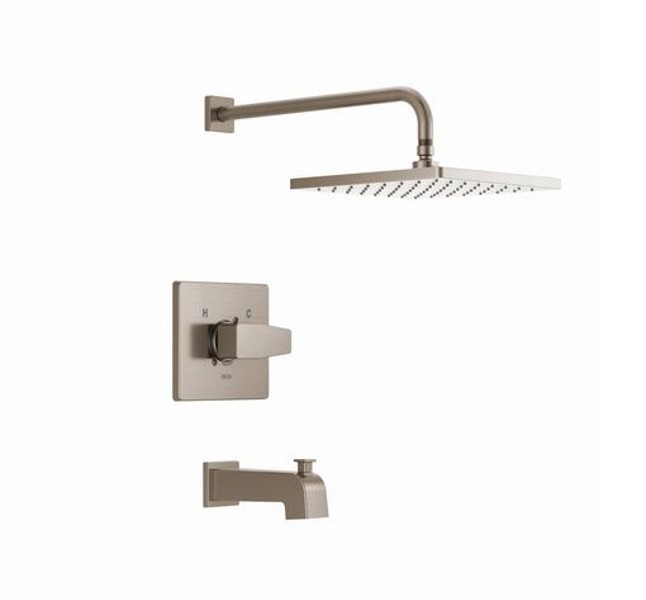 Delta Faucet T14468-SP-PP Tub N Shower Tri Modern Monitor 14 Series Brushed Nickel