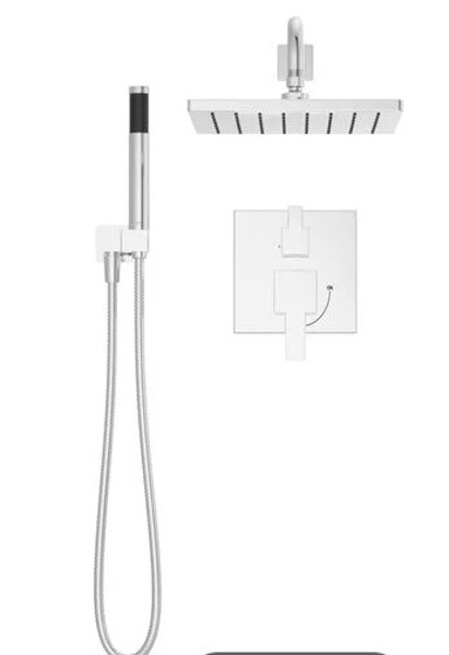 Delta Faucet 342701 Modern Monitor 14 Series Shower Kit with Raincan Hand Shower and Rough Valve Chrome