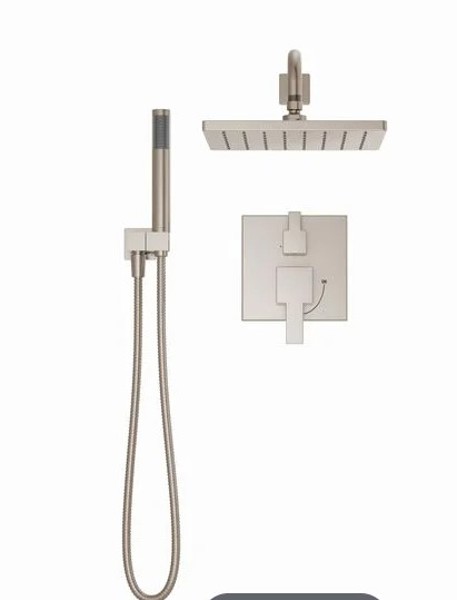 Delta Faucet 342701-SP Modern Monitor 14 Series Shower Kit with Raincan Hand Shower and Rough Valve Brushed Nickel
