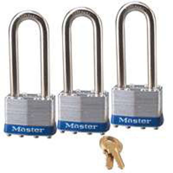 Master Lock 1TRILJ Laminated Padlock 3 Pack Steel