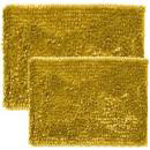 Log Cabin Rug 30 X 50 Gold Deco Plush