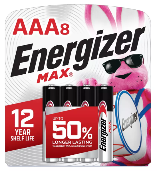 Energizer Battery E92MP-8 8 AAA Alkaline Battery 1250 mAh