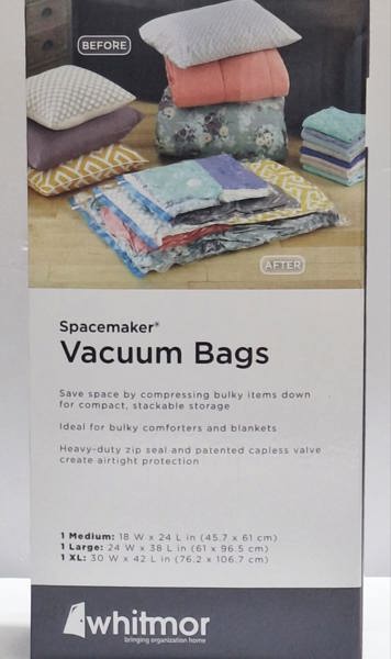 Whitmor Inc 6115-7304-CB Spacemaker Vacuu Airtight Storage 1M 1L and 1XL