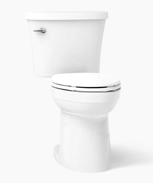 Kohler 26077-0 Elongated Toilet 1.28 Gal Complete Solution 2 Piece
