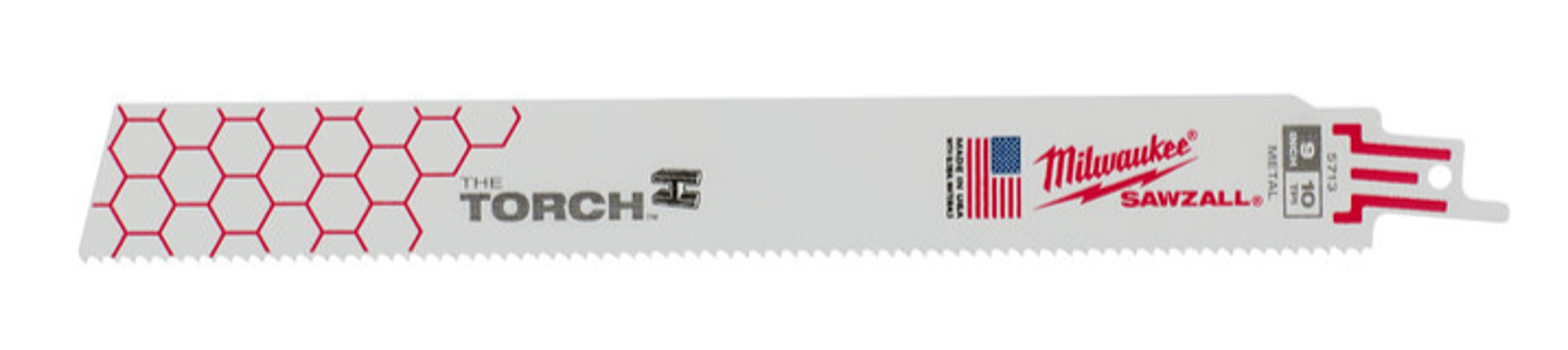 Milwaukee 48-00-5713 Bi-Metal Reciprocating Saw Blade 9 In Length 1 In Width 0.042 In Thickness 10 TPI