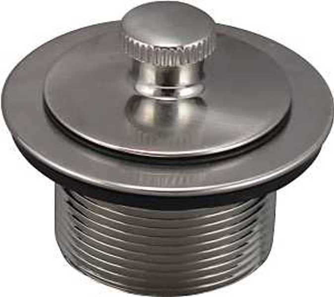 Plumb Pak PP62-3DSBN Tub Drain Plug with Strainer Brushed Nickel