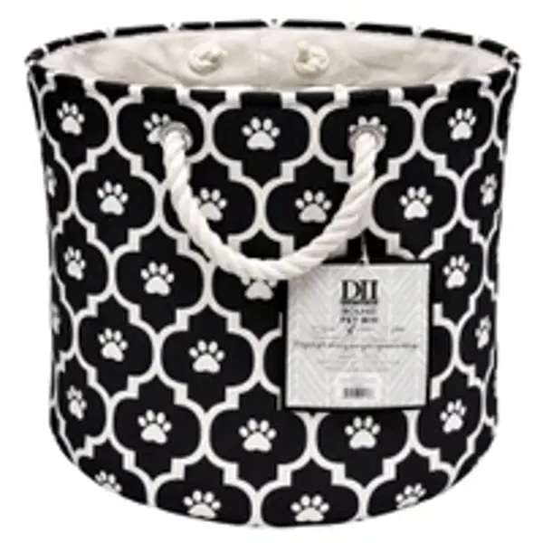 Kole Imports AS111 Medium Round Pet Bed Dry Polyester Black