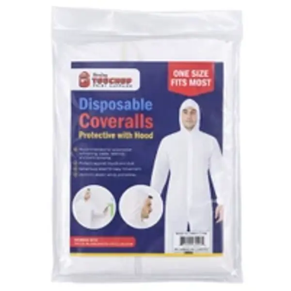 Kole Imports CB496 Disposable Protective Coveralls with Hood
