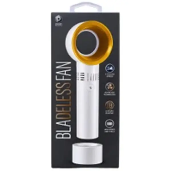 Kole Imports AU227 Bladeless Fan in Gold and White