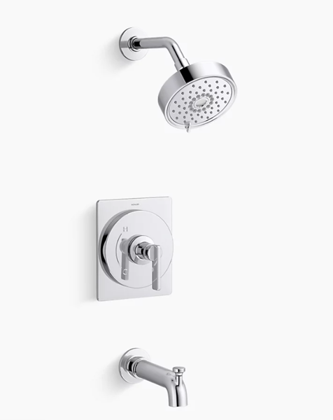 Kohler TS38265-4Y-CP Trim Rite Temp Bath and Shower 2.5 GPM Castia Polished Chrome