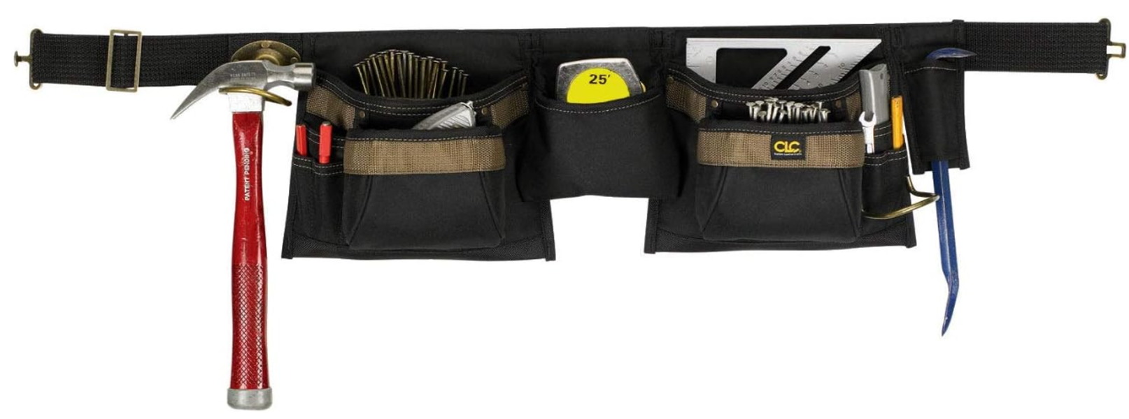 Custom Leathercraft 1429 12-Pocket Tool Belt 29-46 In Waist Polyester