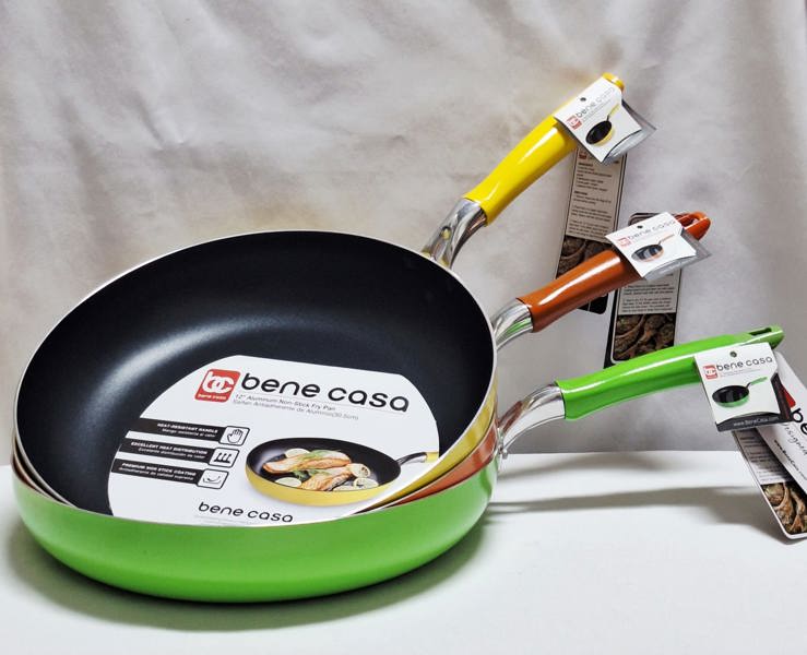 MBR Industries BC-90209 Non-Stick Fry Pan 12 In Aluminum Yellow/Orange/Green