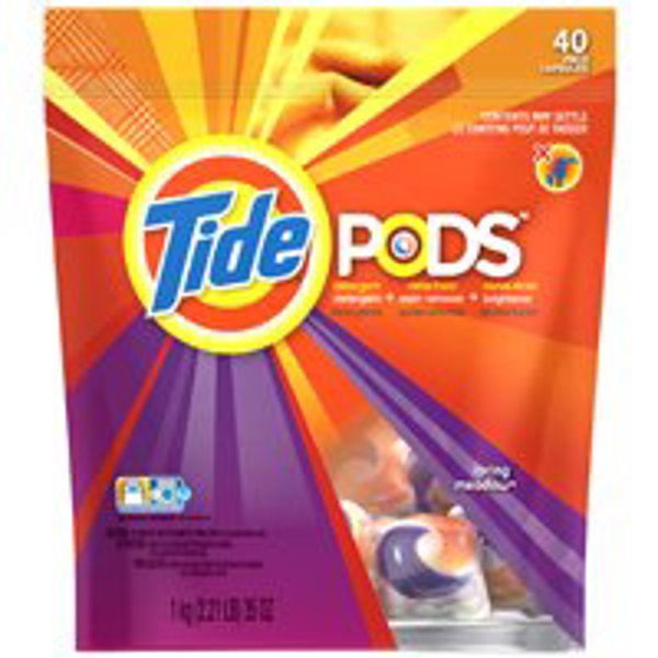 Tide 93127 Laundry Detergent 35 Ct Blue Spring Meadow Liquid Pod