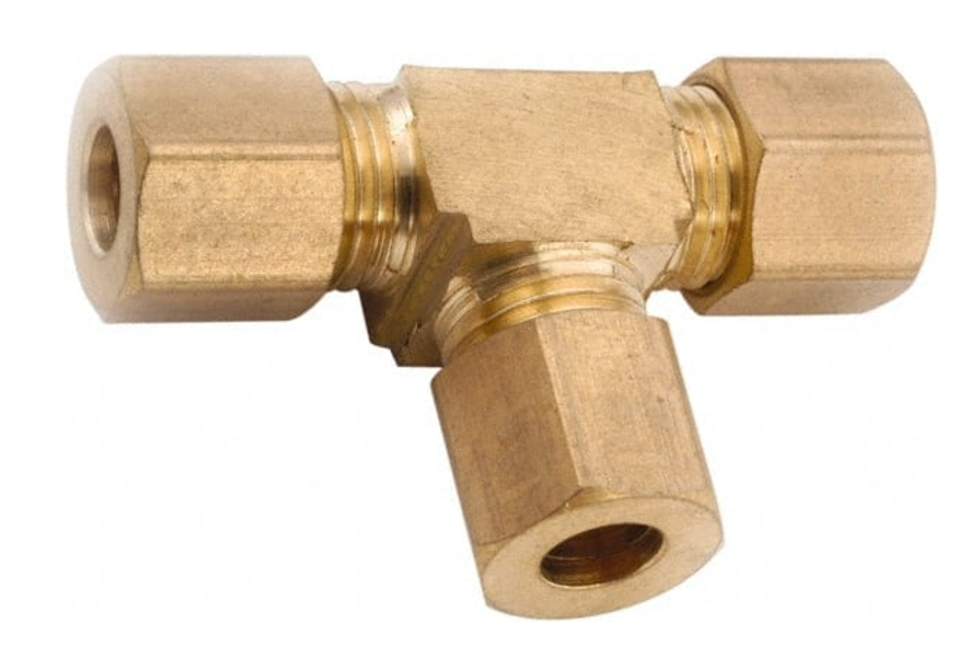 Anderson Metal Corp 750064-06 Compression Tee Brass Fitting Brass
