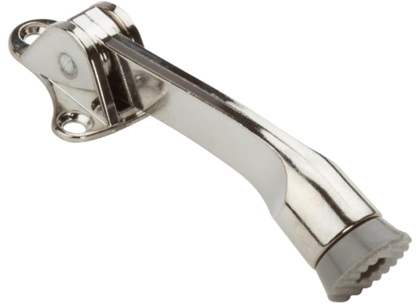 National Hardware N184-275 Door Holder 4 Inch Projection Zinc Chrome Color Chrome