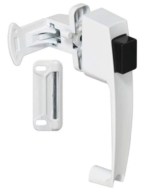 National Hardware N213-074 Push Button Latch 5/8 To 2 In Thick Door White