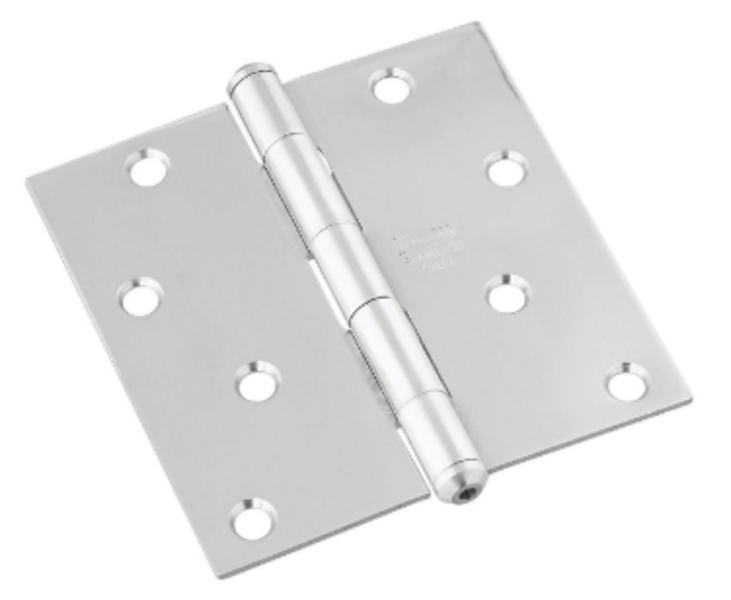 National Hardware N225-938 Square Corner Hinge 4 In Stainless Steel 55 Lb
