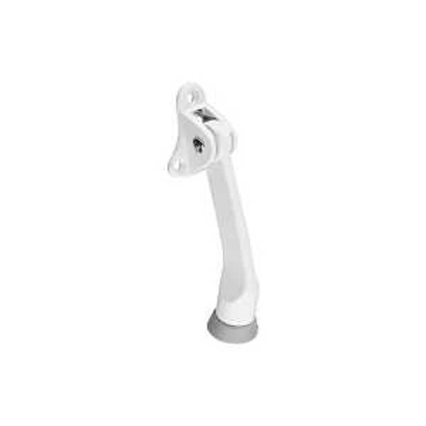 National Hardware N248-435 Kickdown Door Stop 4 Inch Zinc White