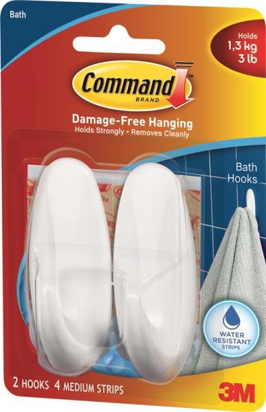 3M 17081B Medium Hook 5/8 In 3 Lb White