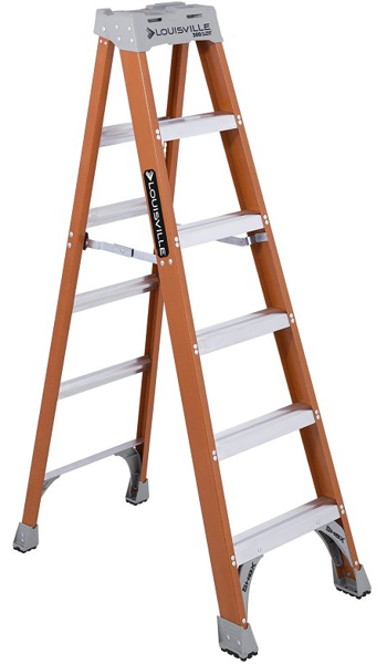 Louisville Ladder FS1506 Extra Heavy Duty Step Ladder 6 Ft 5 Steps 125 In Max Reach