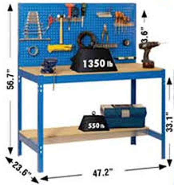 SIMONWORK BT21200 Workbench Display 56.7 In x 47.2 In x 23.6 In 1350 Lbs Capacity