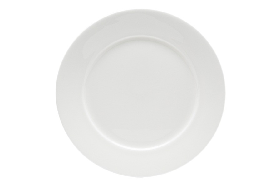 Red Vanilla TC000-313 Rimmed Oversized Dinner Plate 11.75 In White