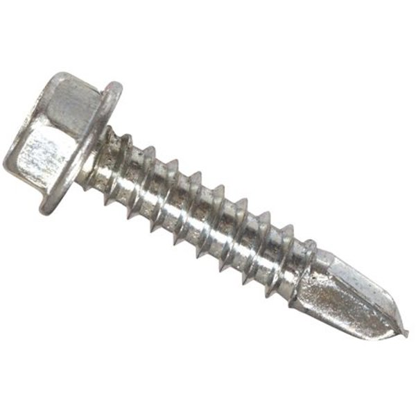 Hillman Group 560354 Hex Washer Head Screw 12-14 X 3 In Phillips/Flat Head