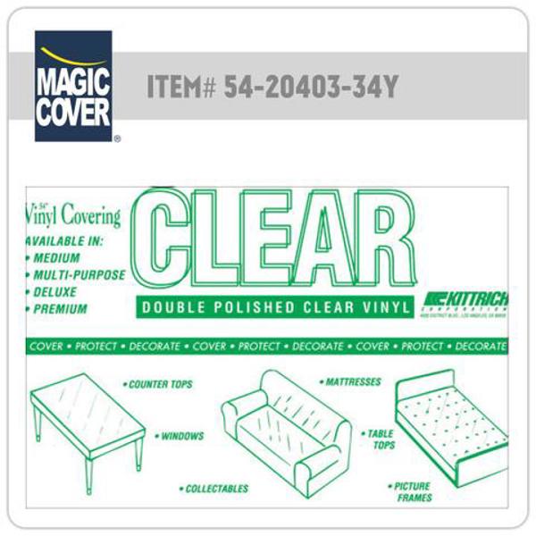 Kittrich Corp KIT 54-20403-34 Clear Tablecloth 34 Yd X 54 Medium