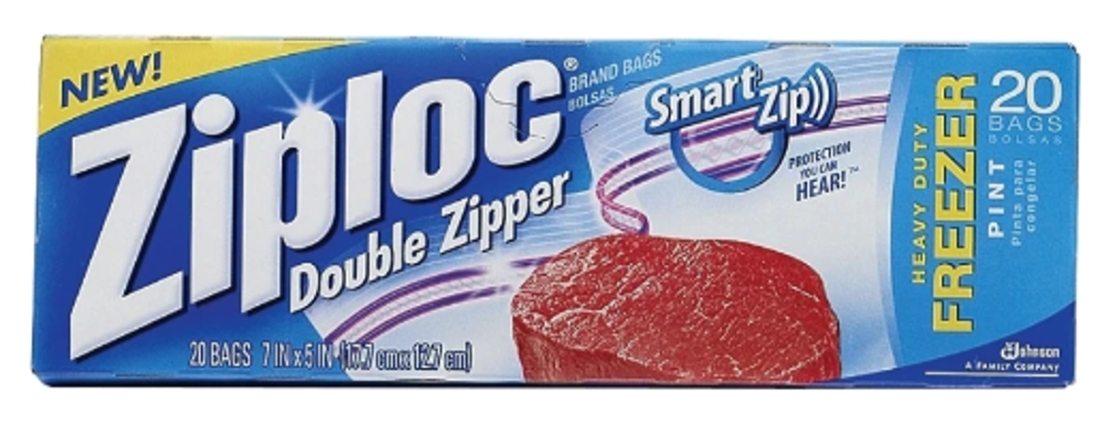 SC Johnson 00399 Freezer Bags Pin Clear