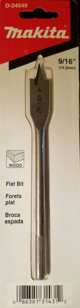 Makita Tools D-24549 Flat Bits 9/16 In x 6 In