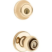 690P Lockset Combo Polished Brass Deadbolt