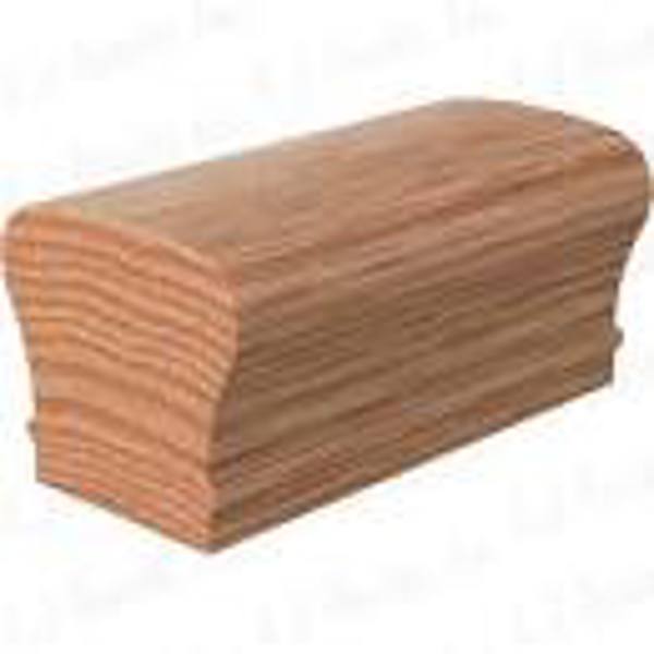 LEEPERS LEE 6210PL2SR8P Handrail 2-5/8 In X 2-3/8 In X 8 Ft Plowed Poplar Cut In House