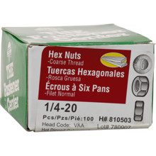 810503 100 Pack 1/4 In Hot-Dipped Galvanized Nut