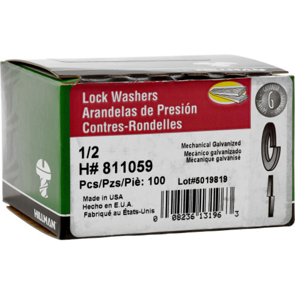 Hillman Group 811059 Split Lock Washer 1/2 In Galvanized