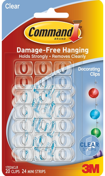 3M 17026CLR Clear Decorating Clip Plastic