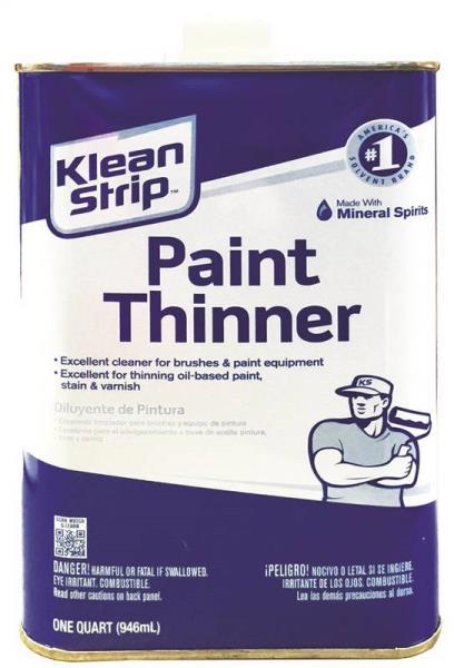 WM Barr QKPT94003 Paint Thinner 1 Qt Metal Can Water White Liquid