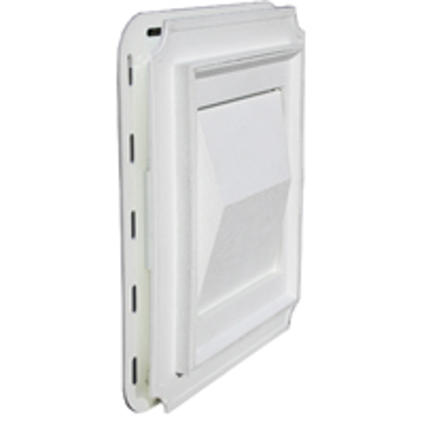 Builders Edge 111716 Dryer Vent Hood J-Bloc Plastic White