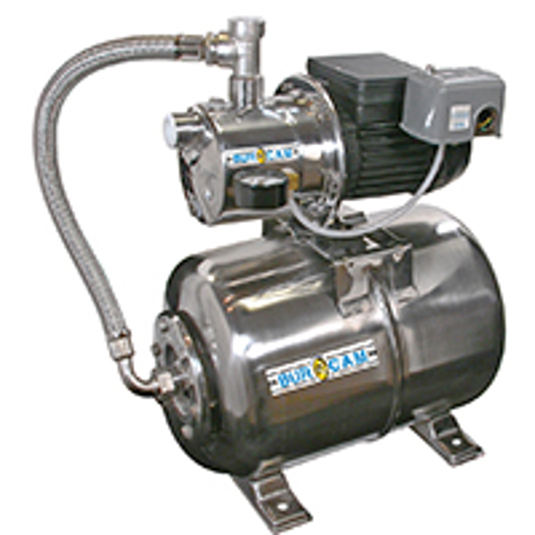 BUR-CAM PUMPS 506547SS Shallow Well Jet Pump 3/4 Hp 115/230V 1 In NPT Inlet 1 In NPT Outlet 65 PSI Case