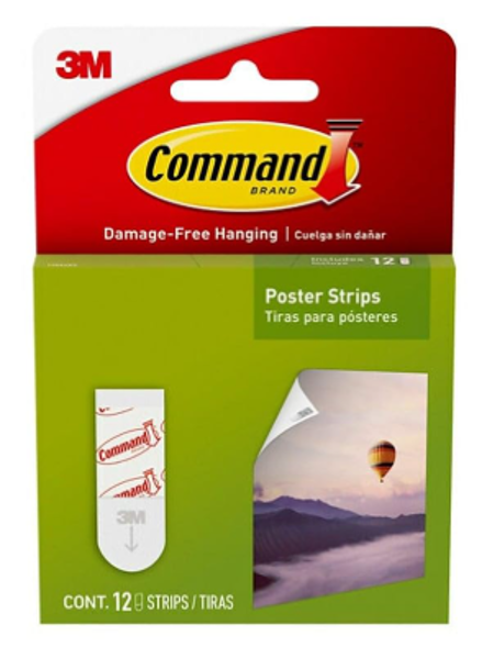 3M 17024ES Mini Poster Strip 5/8 In Clear