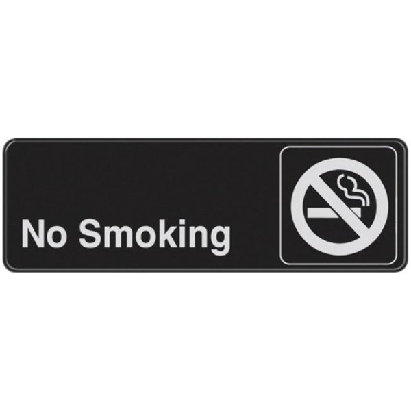 Hillman Group 841752 No Smoking Sign 3x9 Black