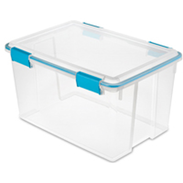 Sterilite 19344304 Storage Container 22-1/2 In Blue Aquarium/Clear