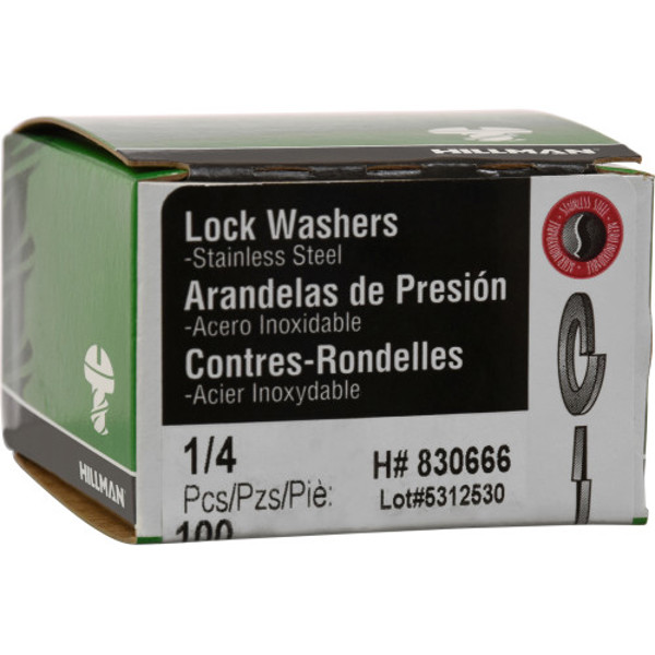 Hillman Group 830666 Split Lock Washer 1/4 In Stainless Steel