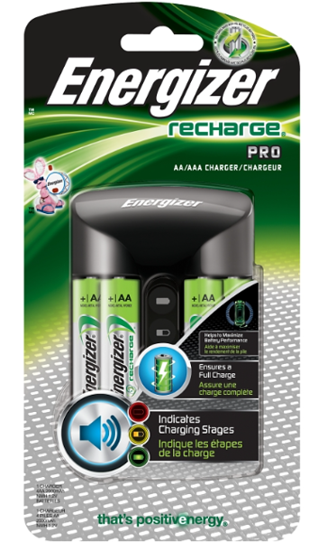 Energizer Battery CHPROWB4 Battery Charger Black for AA and AAA Nickel Metal Hydride Batteries