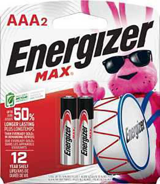 Energizer Battery CELD01400 AAA Alkaline Battery 2 Ct 1.5V
