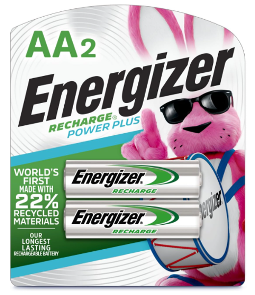 Energizer Battery NH15BP-2 Rechargeable Battery 2 AA 1.2V Nickel Metal Hydride 2300mAh