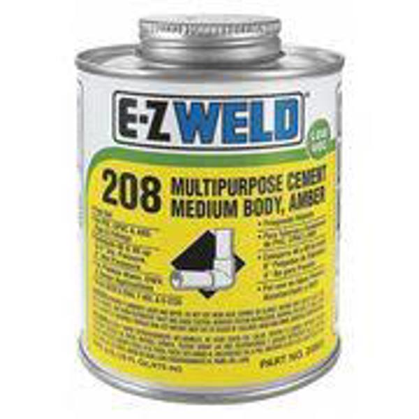 EZ Weld EZ20801N Multi Purpose Cement 1/4 Pt Amber Medium Body 208